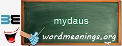 WordMeaning blackboard for mydaus
